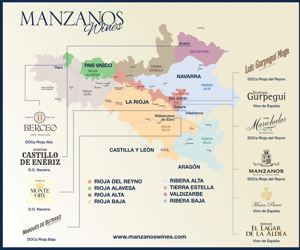 Mapa Bodegas - Manzanos Wines